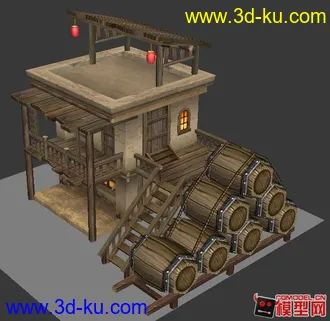 3D打印模型房屋沙漠减模的图片