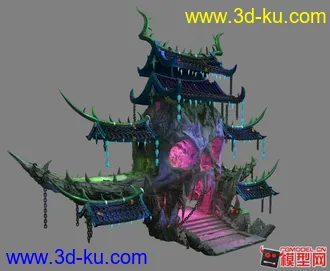 高精度地宫建筑模型贴图下载！的图片