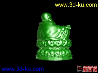 3D打印模型玉质弥勒佛，祝大家笑口常开！的图片