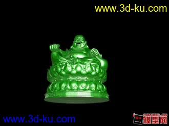 3D打印模型玉质弥勒佛，祝大家笑口常开！的图片