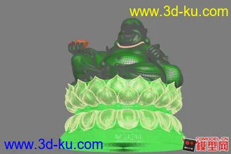 3D打印模型玉质弥勒佛，祝大家笑口常开！的图片