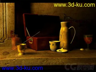 3D打印模型发个静物场景文件，使用默认渲染器渲染的的图片