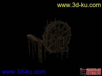 3D打印模型中国古代水车一枚的图片