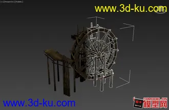 3D打印模型中国古代水车一枚的图片