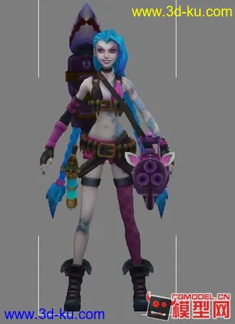 3D打印模型LOL 暴走萝莉 新英雄 金克斯的图片