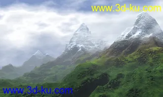 3D打印模型不错的高山雪峰的图片