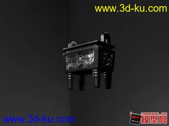 3D打印模型一座不错的青铜鼎，喜欢的来拿。的图片