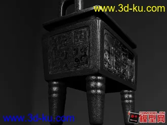 3D打印模型一座不错的青铜鼎，喜欢的来拿。的图片
