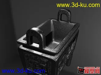 3D打印模型一座不错的青铜鼎，喜欢的来拿。的图片