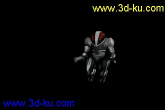 3D打印模型有机枪和爪子的机器人（机器人(robot)动作）人物的图片