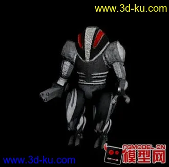 3D打印模型有机枪和爪子的机器人（机器人(robot)动作）人物的图片
