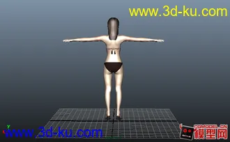 3D打印模型内衣少女的图片