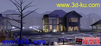 3D打印模型雪景建筑的图片