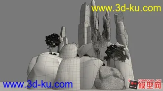 3D打印模型假山一座的图片