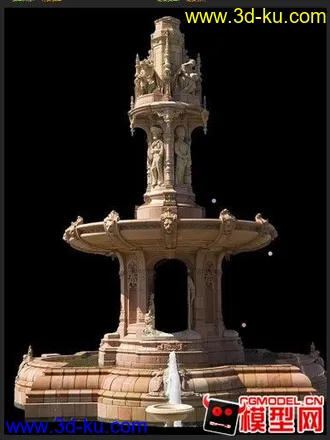 Eat3D_The Fountain High Res喷泉模型的图片