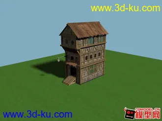 3D打印模型单个建筑，有材质的图片