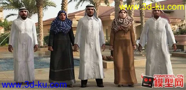 Arabs(阿拉伯)西域 伊斯兰 阿拉伯人 3d模型下载的图片3