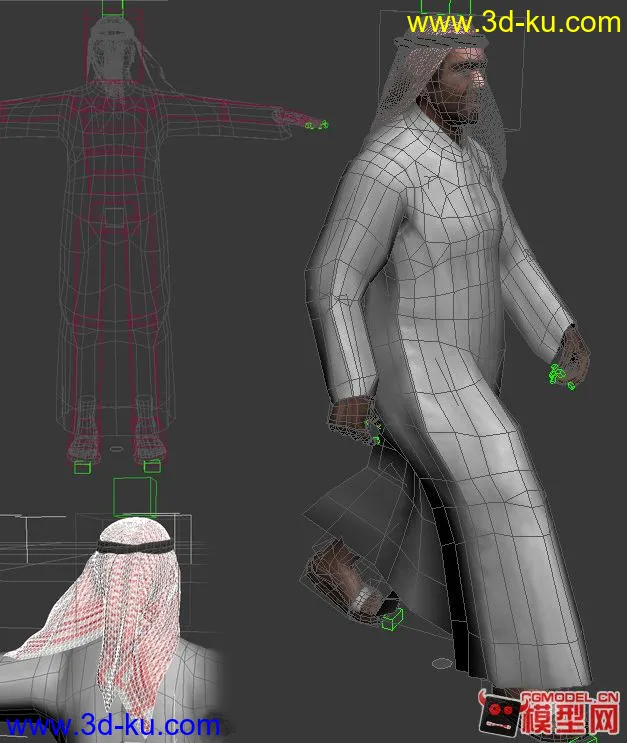 Arabs(阿拉伯)西域 伊斯兰 阿拉伯人 3d模型下载的图片7