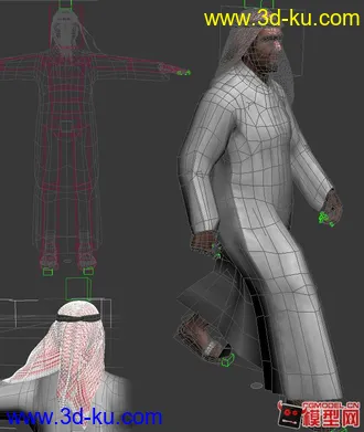 Arabs(阿拉伯)西域 伊斯兰 阿拉伯人 3d模型下载的图片