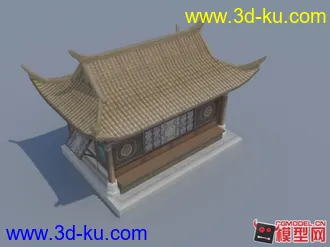 中式建築模型的图片