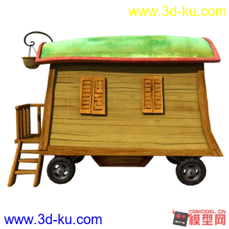 3D打印模型Q版卡通-小车的图片