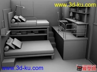 3D打印模型宿舍内部图的图片