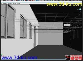 3D打印模型教学楼走廊的图片