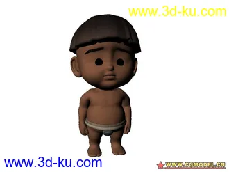 3D打印模型可爱的小男孩(绑定+表情)的图片