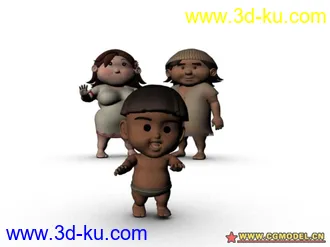 3D打印模型可爱的小男孩(绑定+表情)的图片