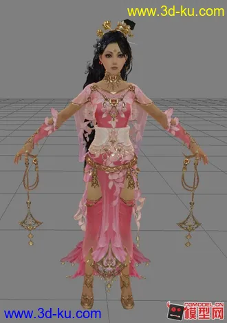3D打印模型剑侠情缘秀秀一家，为难和尚了的图片