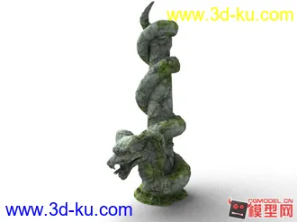 3D打印模型盘蛇石柱的图片