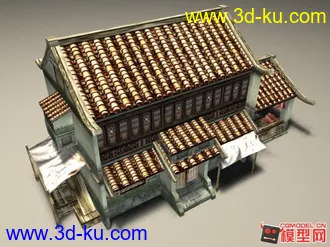中式販肉店模型的图片