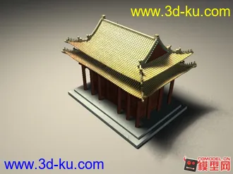 動畫用中式建築模型的图片