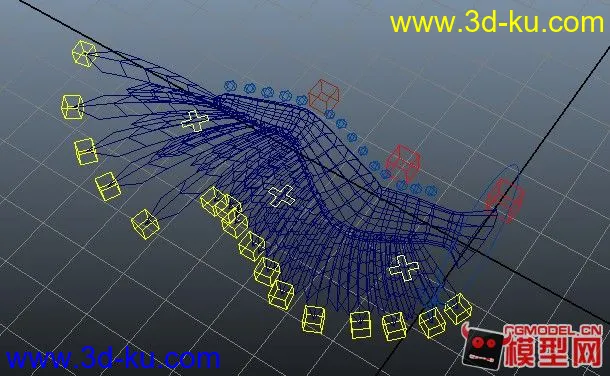 自己做的鸟的翅膀绑定模型的图片1