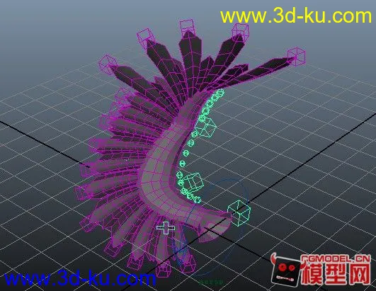 自己做的鸟的翅膀绑定模型的图片2