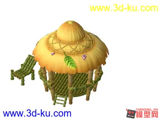 3D打印模型q版茅草屋的图片
