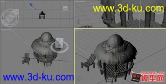 3D打印模型q版茅草屋的图片