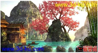 3D打印模型青山绿水的图片