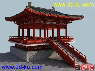 3D打印模型仿唐建筑,唐式建筑的图片