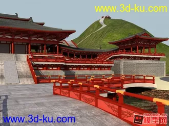 3D打印模型仿唐建筑,唐式建筑的图片