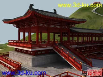 3D打印模型仿唐建筑,唐式建筑的图片