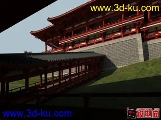3D打印模型仿唐建筑,唐式建筑的图片