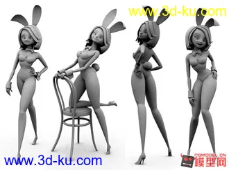 3D打印模型兔女郎的图片