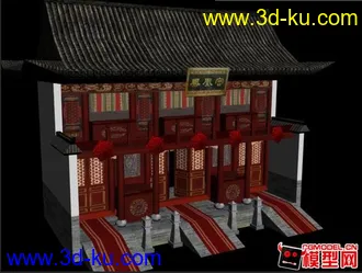 3D打印模型新手新做的古代酒馆``大家给点建议的图片