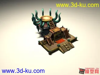 3D打印模型Q版建筑场景的图片