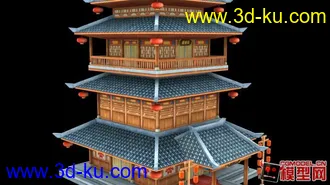 3D打印模型城楼。。带PSD贴图的图片