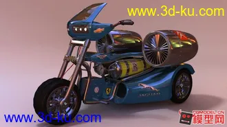 3D打印模型自制豪华三轮车一辆的图片