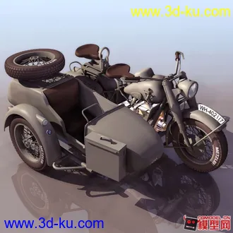 T_BMWR75 三轮摩托车模型的图片