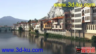 3D打印模型AE_超写实水边城镇的图片