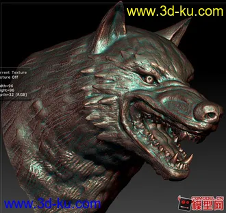 3D打印模型狼—高模的图片